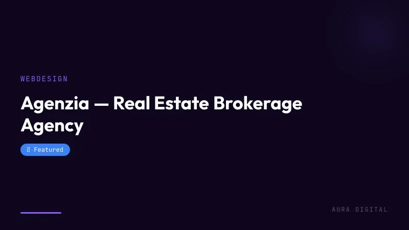 Agenzia — Real Estate Brokerage Agency