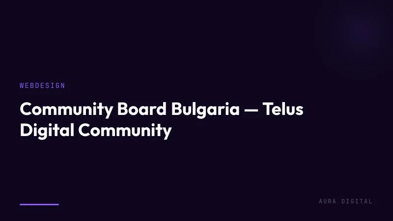 Community Board Bulgaria — Telus Digital Community