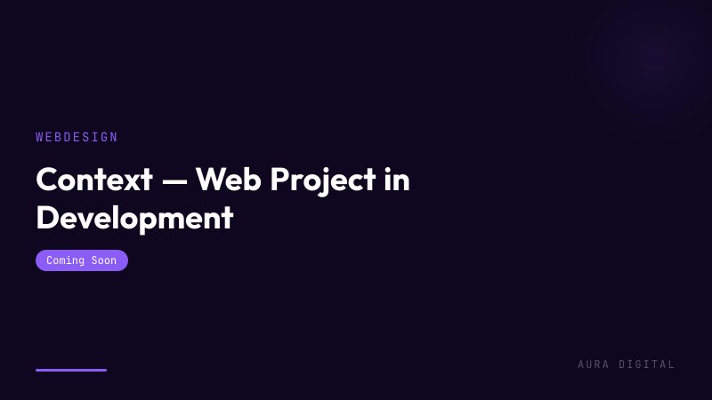 Context — Web Project in Development